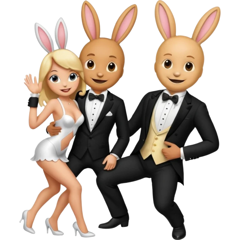 La chico dándole una nalgada a una chica play boy emoji