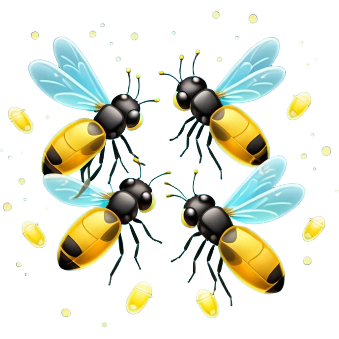 Glow fireflies emoji