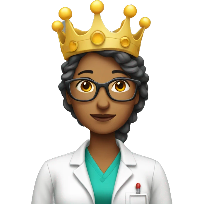 Female Scientist with crown emoji