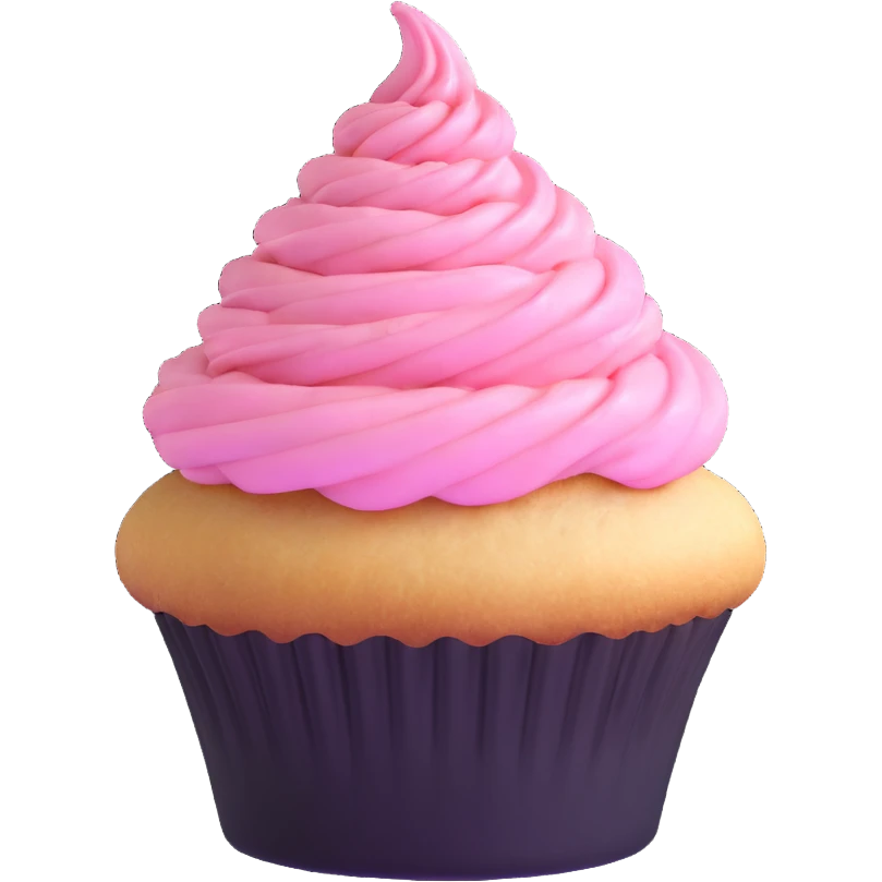 cupcake with pink icing emoji