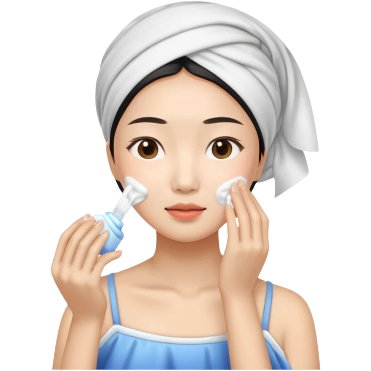 Asian Woman Washes Face emoji