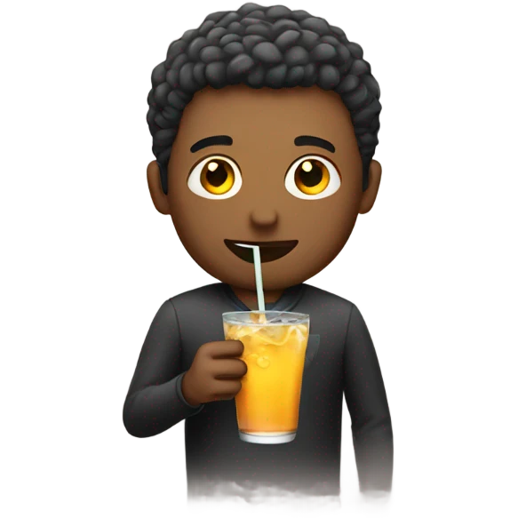 Man with a drink emoji