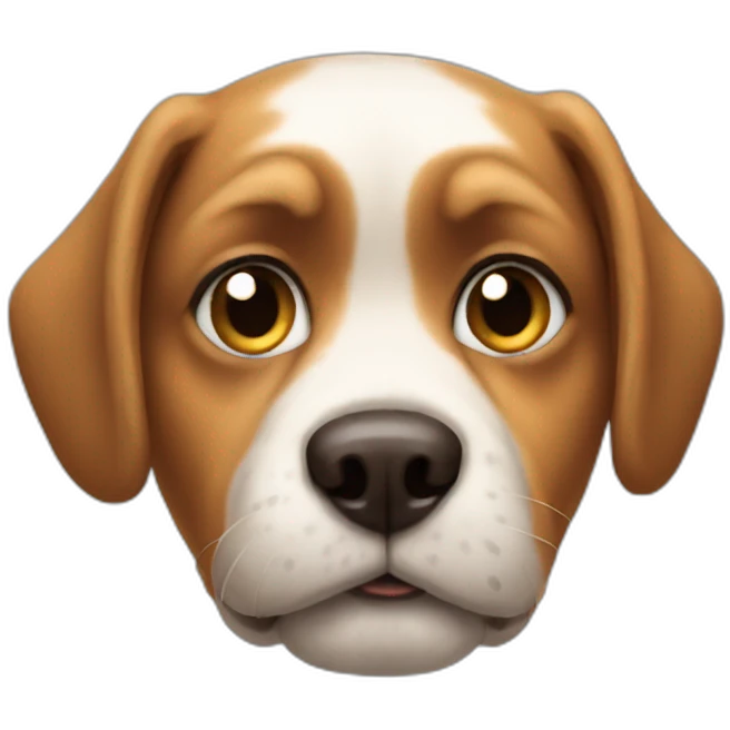 small stupid dog emoji