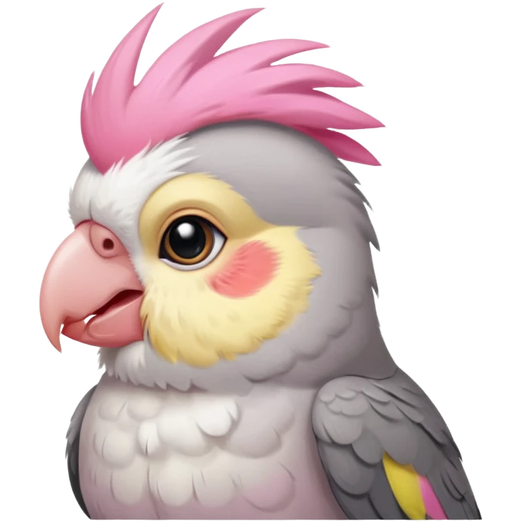 cute grey cockatiel emoji