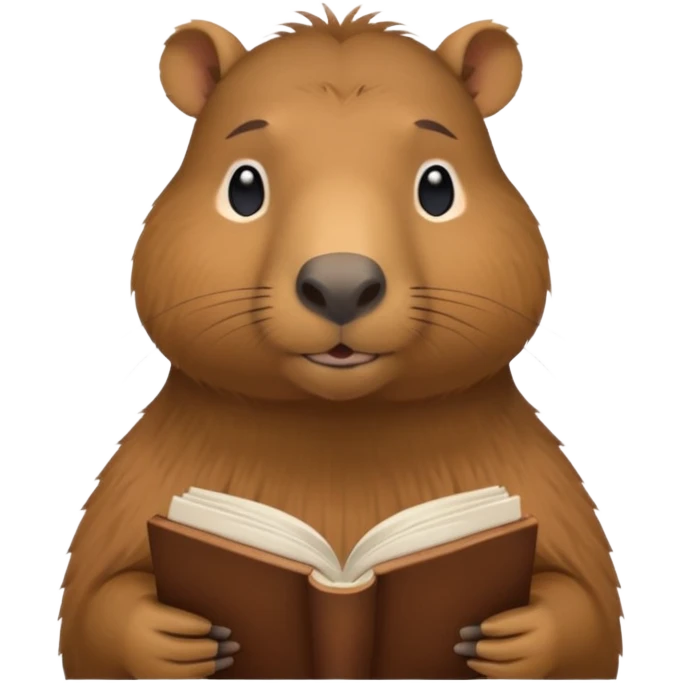 capybara reading book emoji