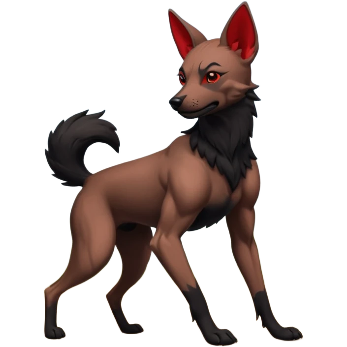 Anthro Muscular Xoloitzcuintle Dog playing with anthro muscular red wolf emoji