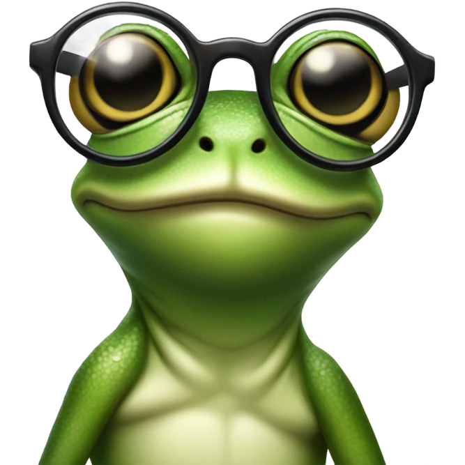 frog with glasses  emoji