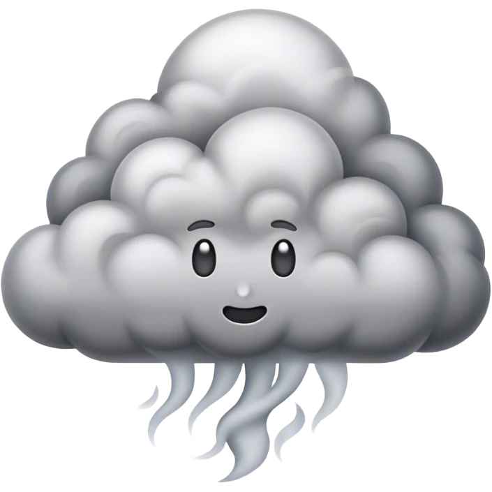 swirling cloud of smoke rising into the air emoji