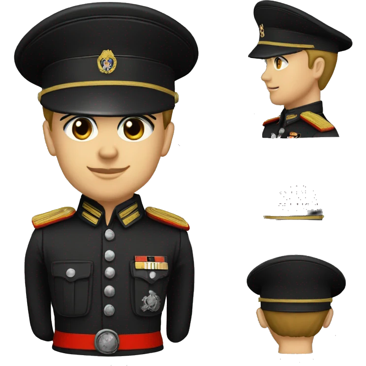 germany 1944 military officer black uniform red armband emoji