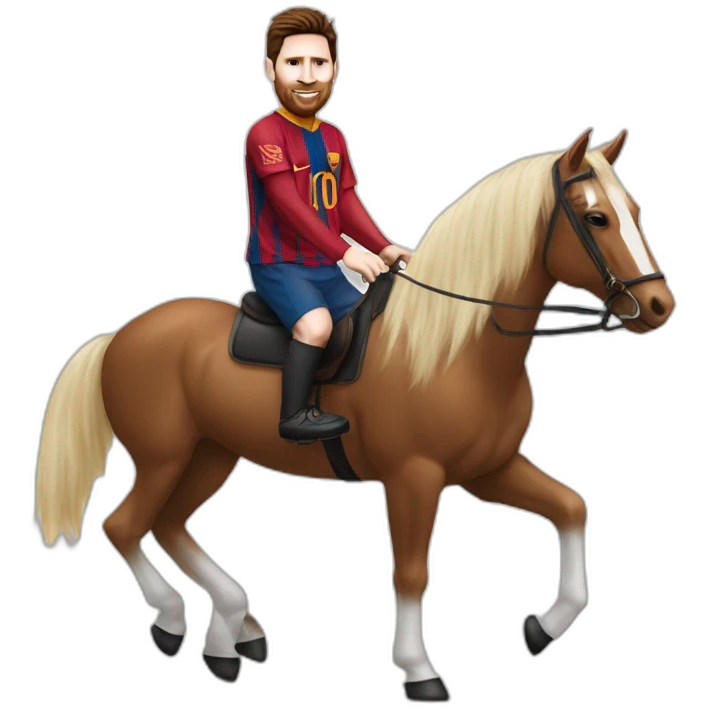 Messi sur un cheval  emoji