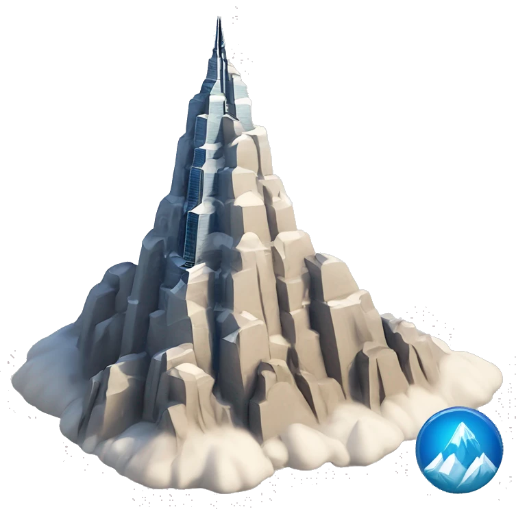 Burj khalifa next Mount Everest emoji