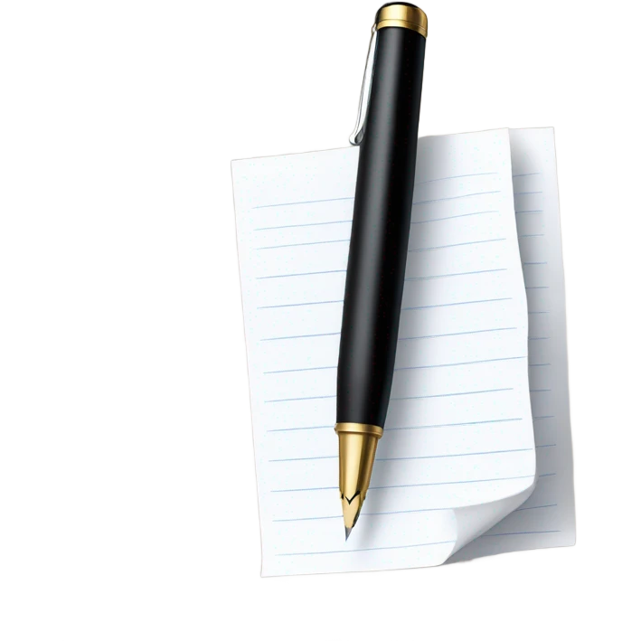 notes and pen emoji