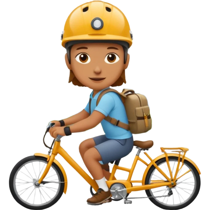 Tourist + camera strap + rental bike, City Cyclists. emoji