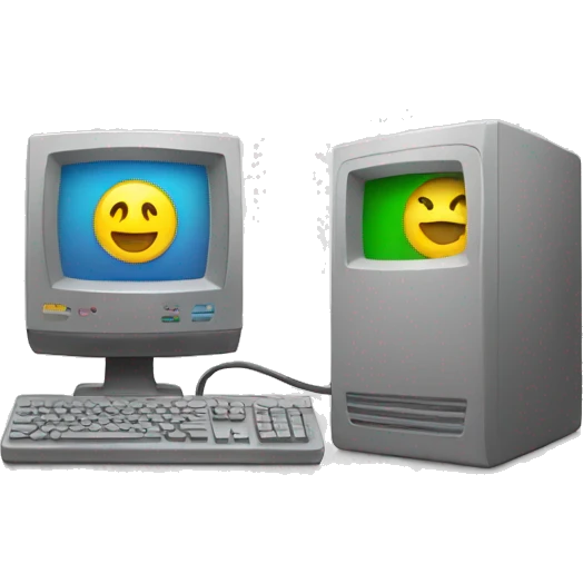 computer with code emoji