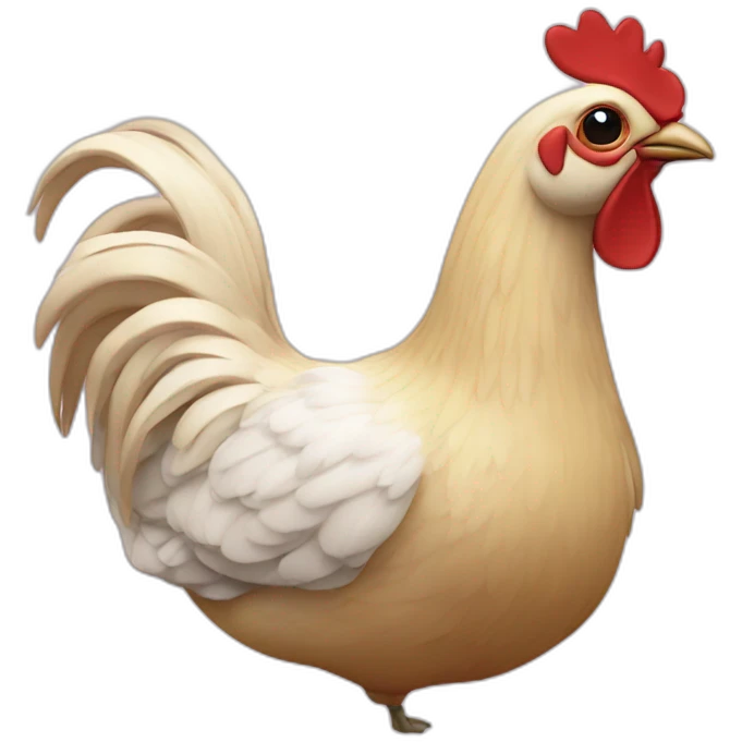 Poule doré rose emoji