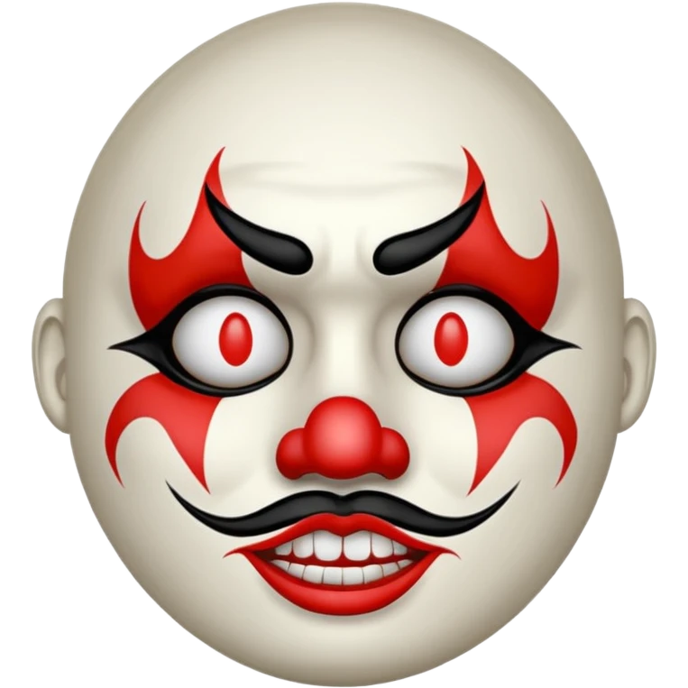 The simple Insane Clown Posse face makeup on a simple round emoji emoji