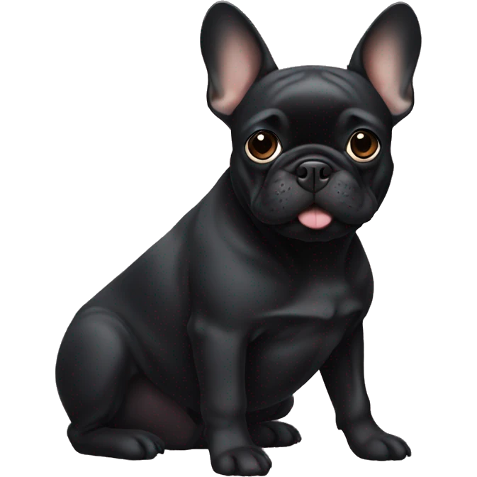 Black frenchie emoji
