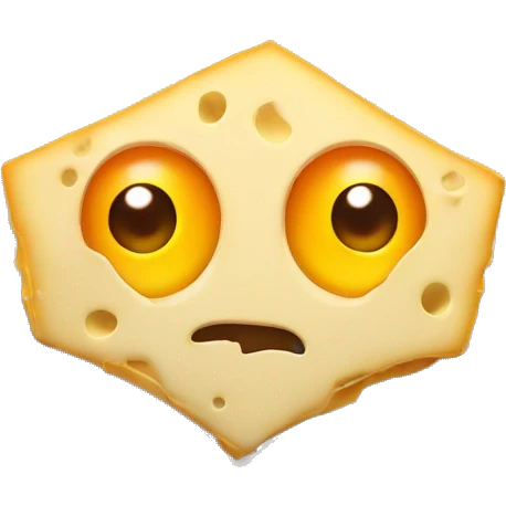 cheese eyes in the format of heart eyes emoji