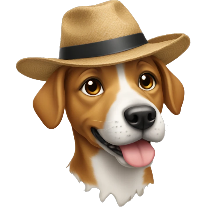dog wearing hat emoji