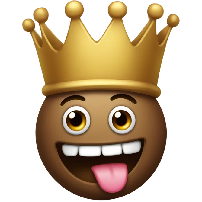 Poop wearing crown emoji