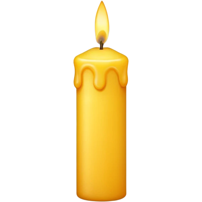 yellow birthday candle emoji