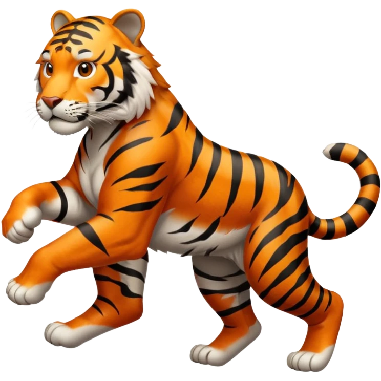 High resolution of a runnig tigar emoji