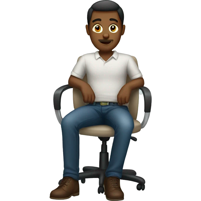 man sitting on chair emoji