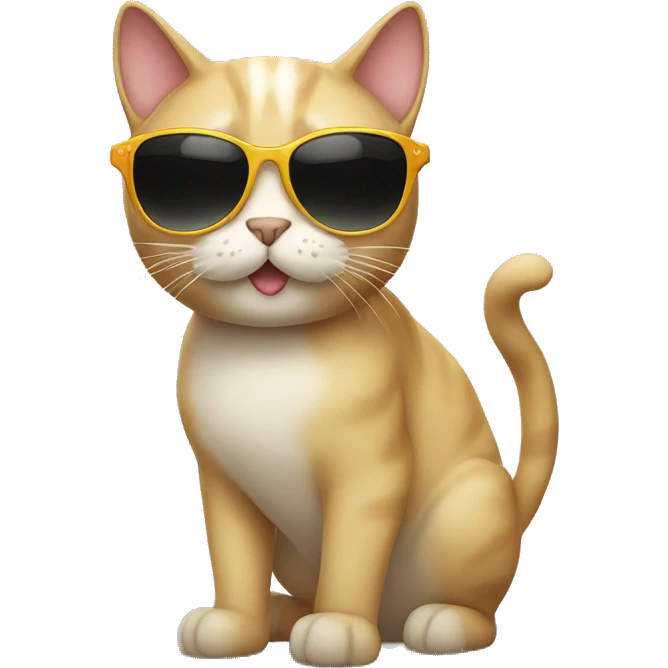 Cat with sunglasses emoji