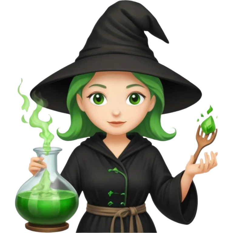 green witch cooking potion emoji