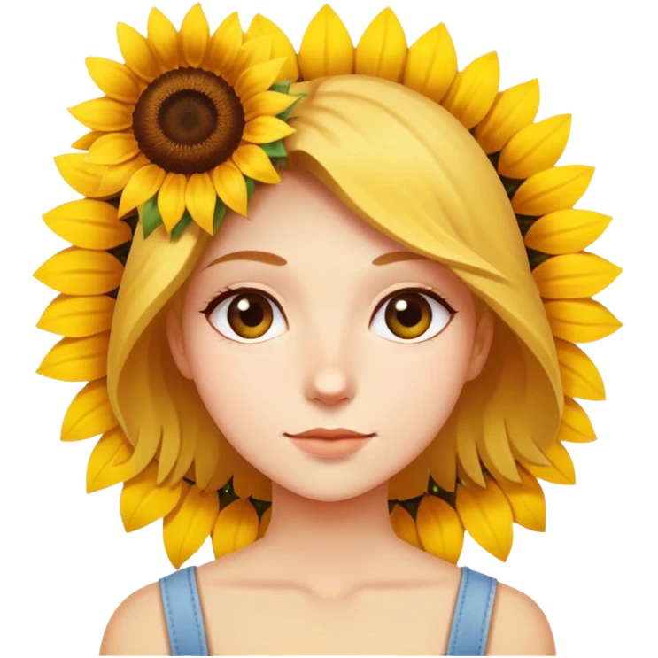 Girl sunflower  emoji
