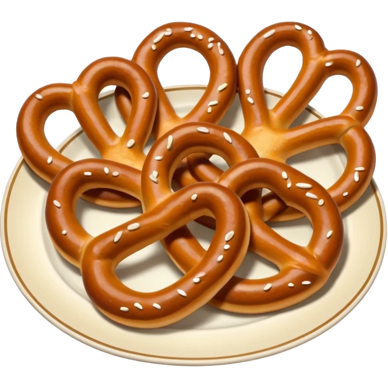 Plate of Pretzel emoji