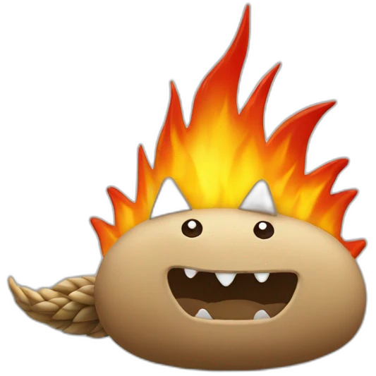 Hérisson de feu emoji