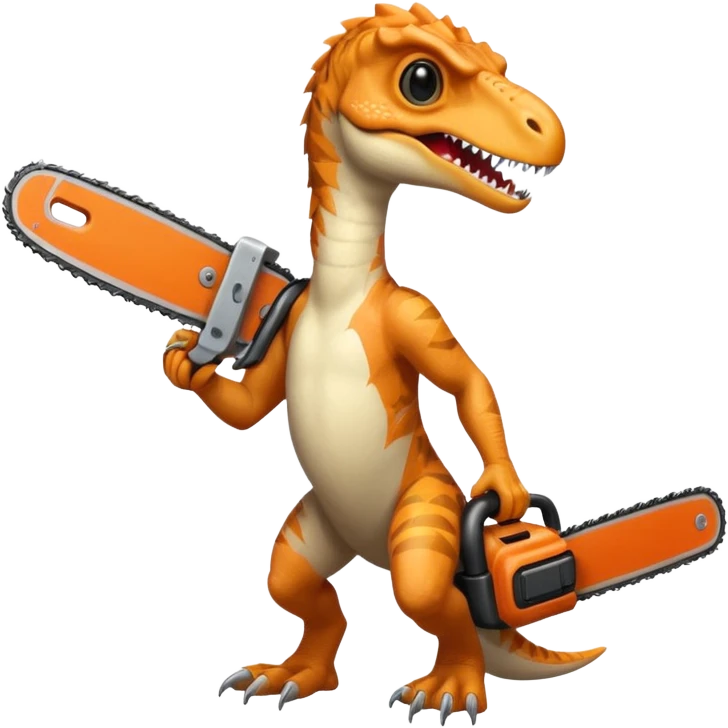 The velociraptor with a chainsaw emoji