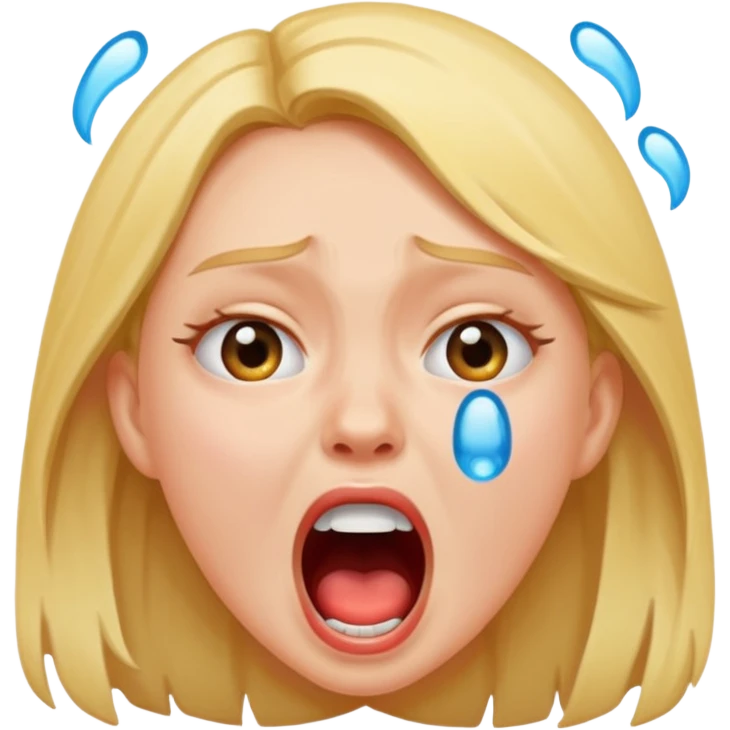Una niña gritando emoji