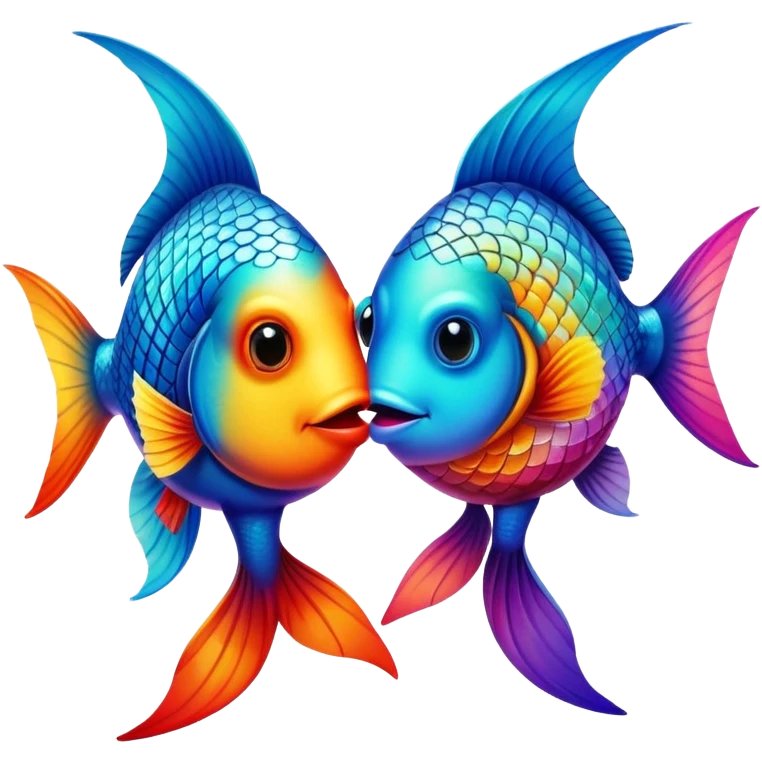 fishes kissing emoji
