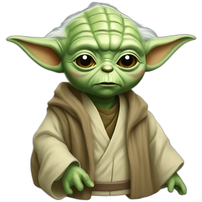 Yoda tenant un cœur  emoji