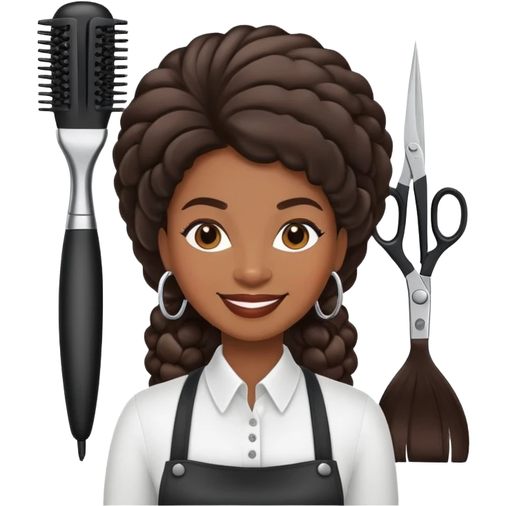 Hair salon manager African American emoji