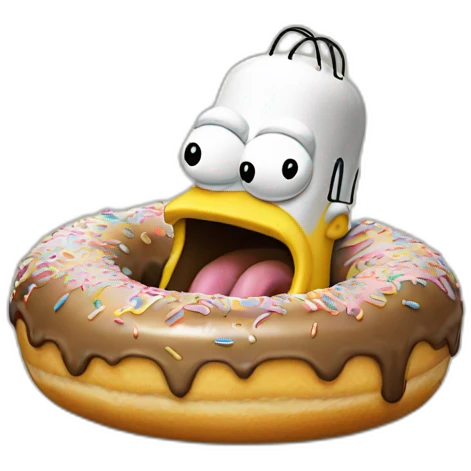 Homer qui mange un donut emoji