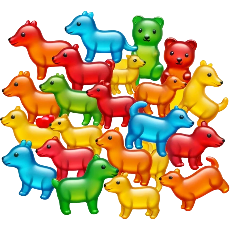 gummy animal candies emoji