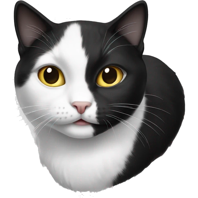 black-white cat emoji