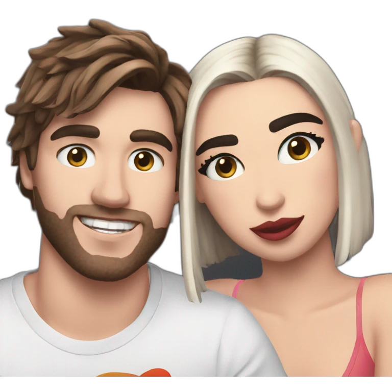 Mr Beast with Dua Lipa emoji