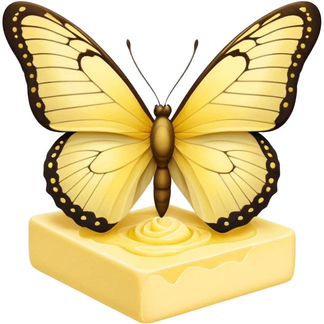 Butterfly’s comping out of butter emoji