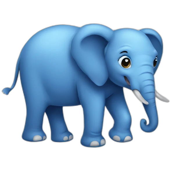 Blue elephant emoji