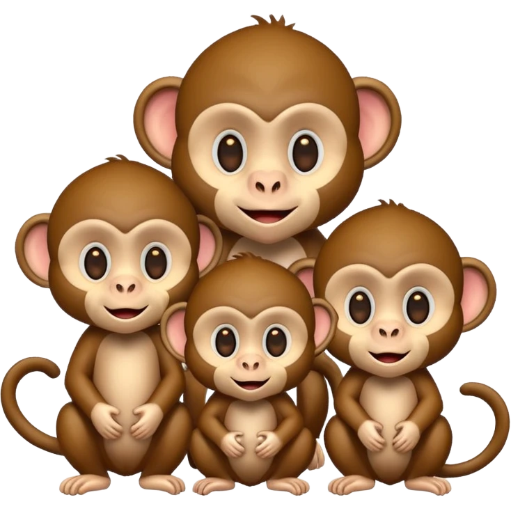 monkey family emoji