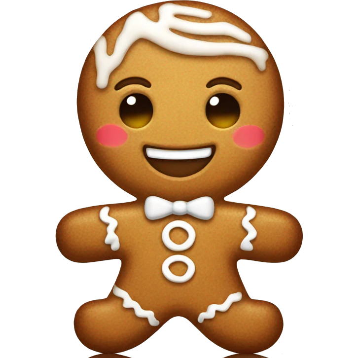 Cute light brown gingerbread man  emoji