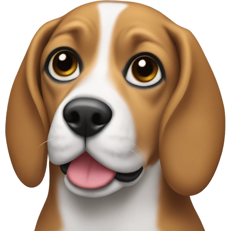 Beagle mix with black ears emoji
