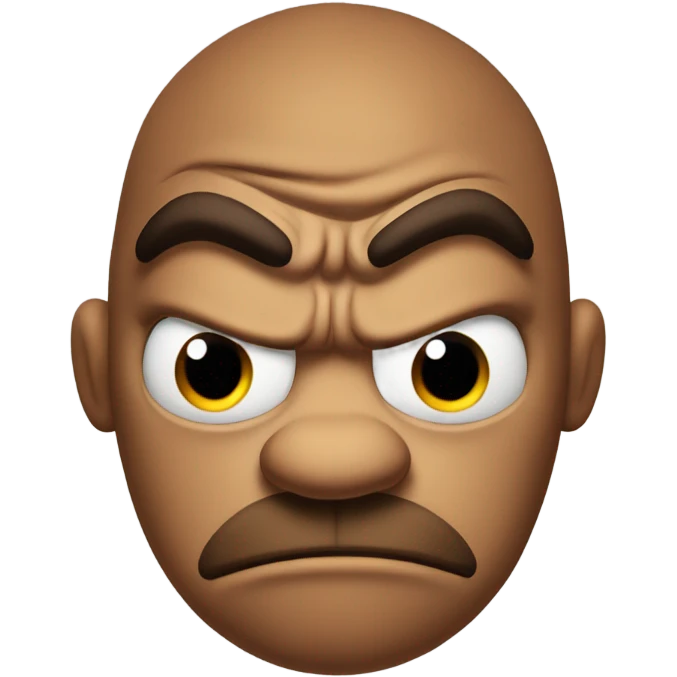 Goomba with angry face emoji