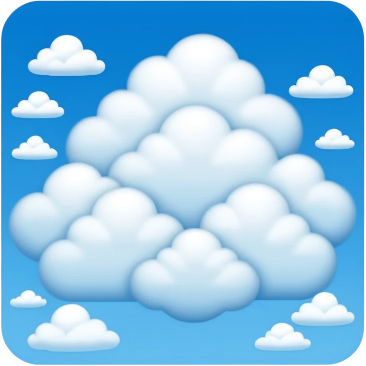 clouds in a blue sky emoji