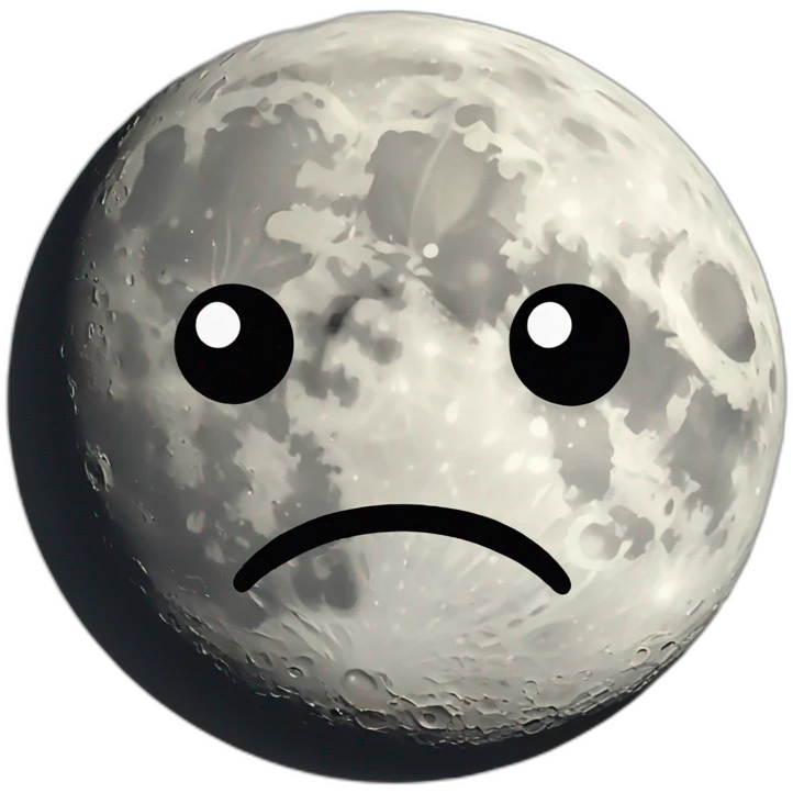 Moon with a face emoji