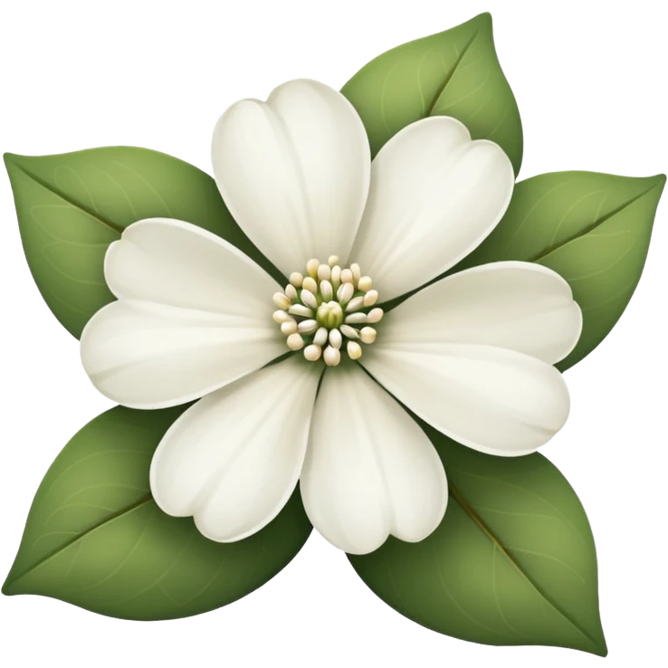 White dogwood flower  emoji